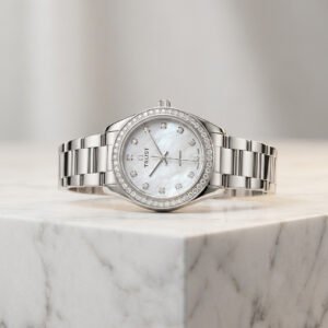 Crystal-Accented Bracelet Watch