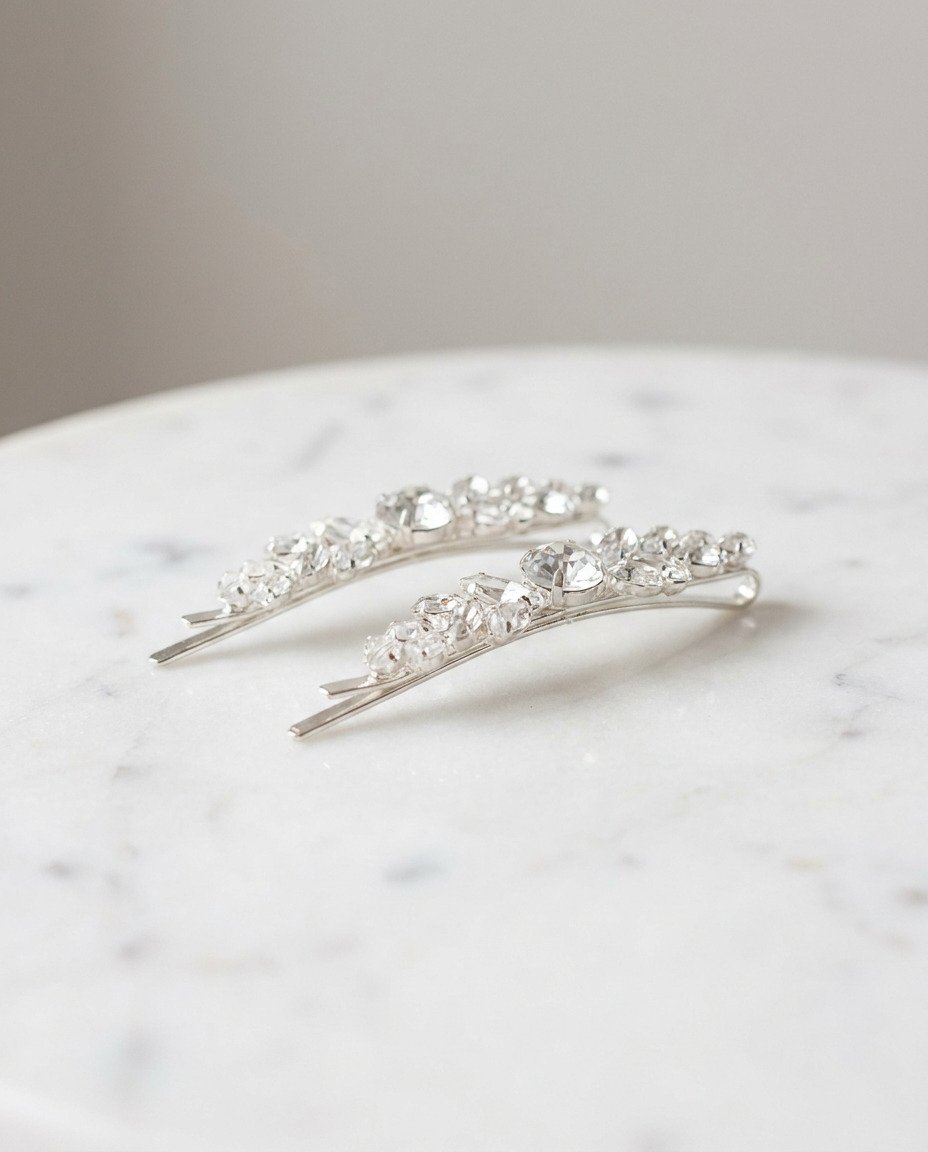 Crystal Hair Clip Duo
