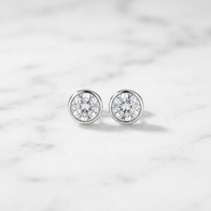 Sterling Silver Cubic Zirconia Stud Earrings
