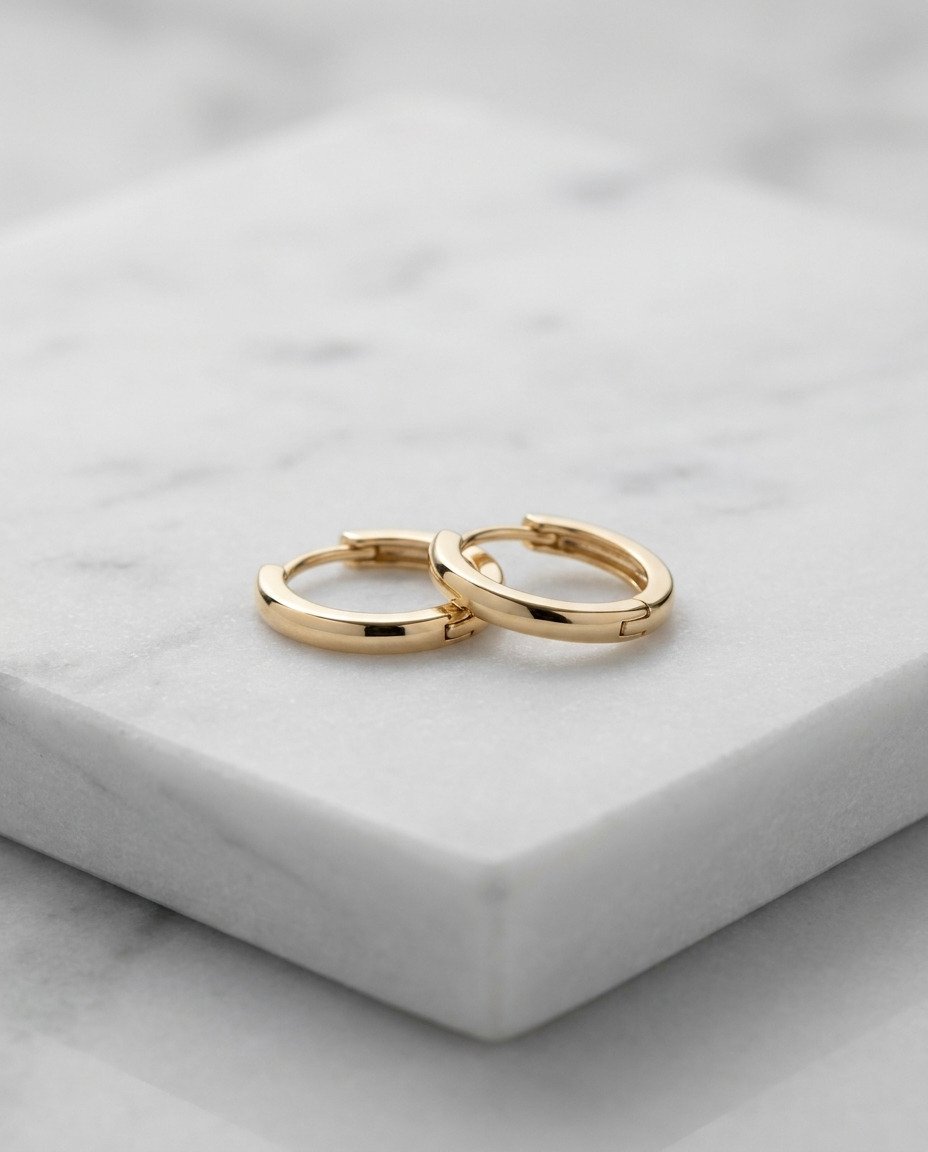 Gold Huggie Hoop Earrings