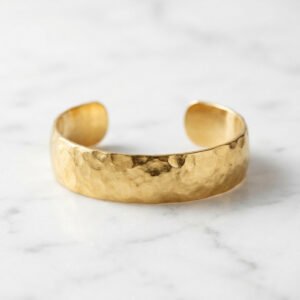 Hammered Gold Cuff Bracelet