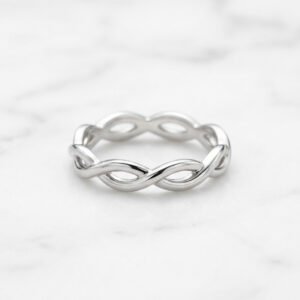 Twisted Infinity Band Ring