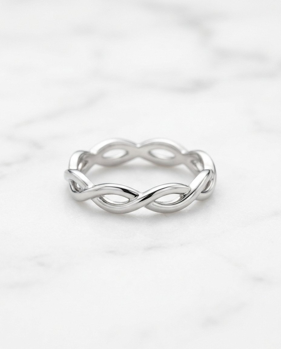 Twisted Infinity Band Ring