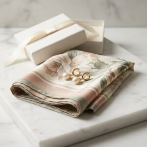 Silk Scarf and Earring Gift Set