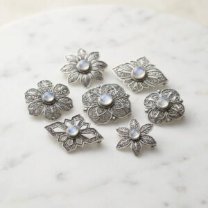 Sterling Silver Brooch Set