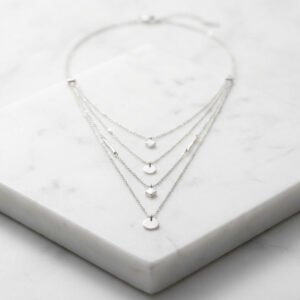Sterling Silver Layered Pendant Necklace