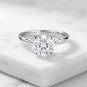 Solitaire CZ Engagement-Style Ring