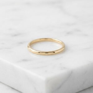 Stackable Thin Band Ring in Gold