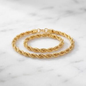 Twisted Rope Chain in Gold Vermeil